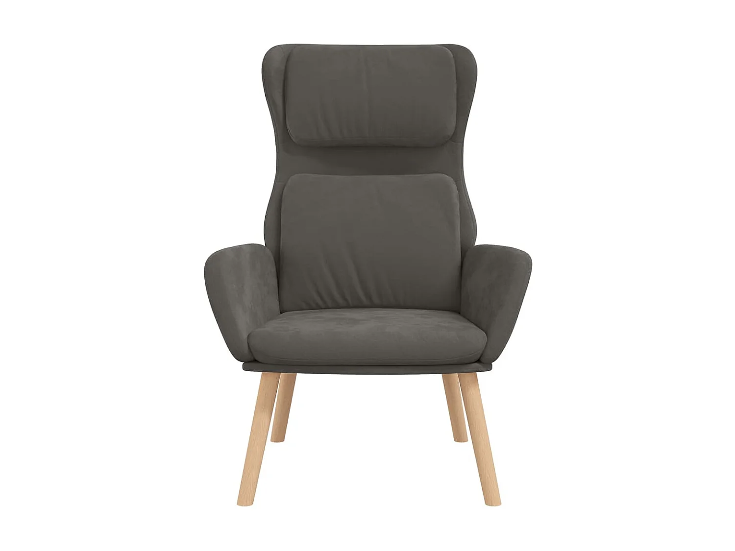 Chaise de relaxation Gris foncé Velours SEF51124