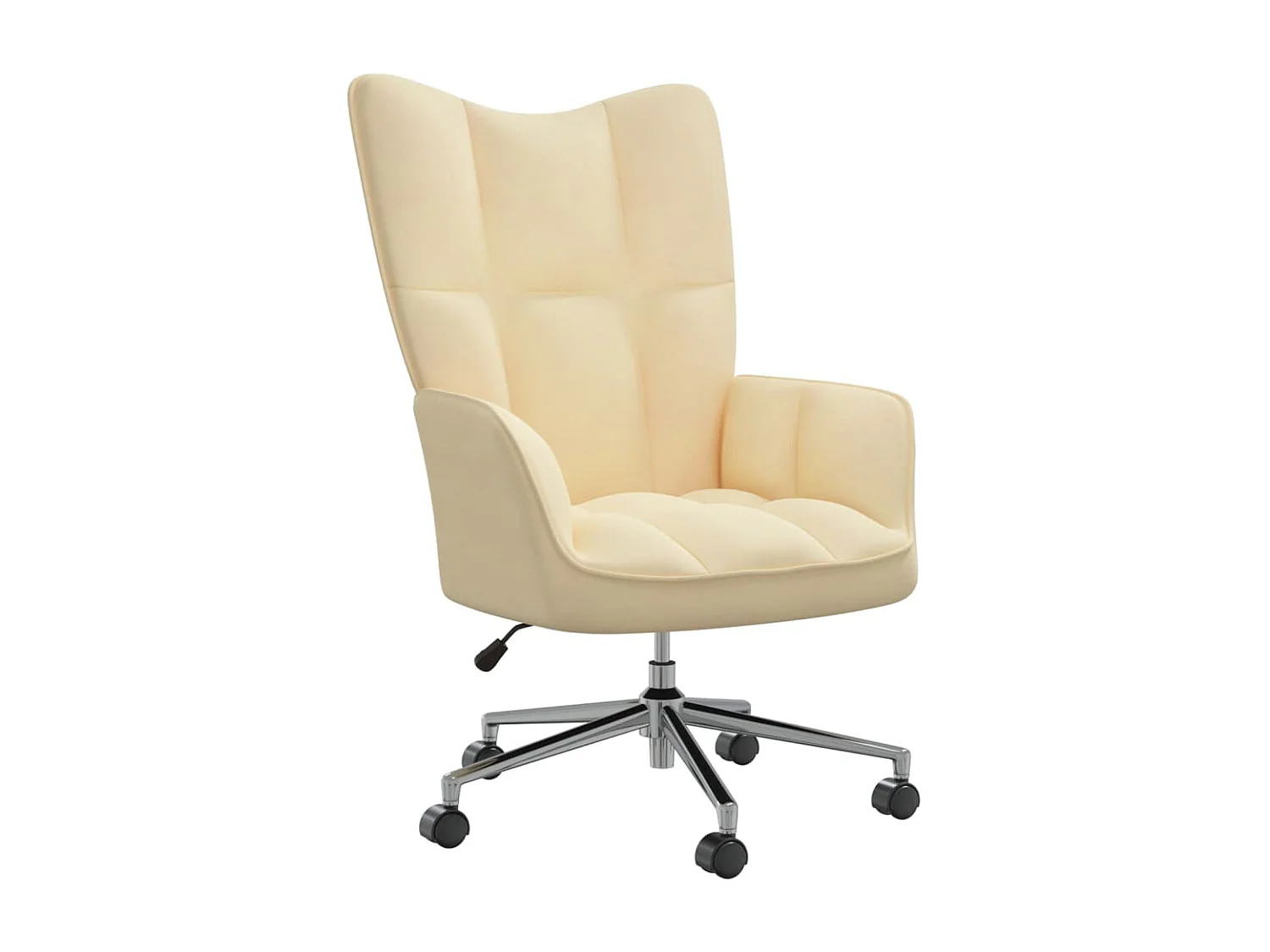 Chaise de relaxation Blanc crème Velours SEF57307