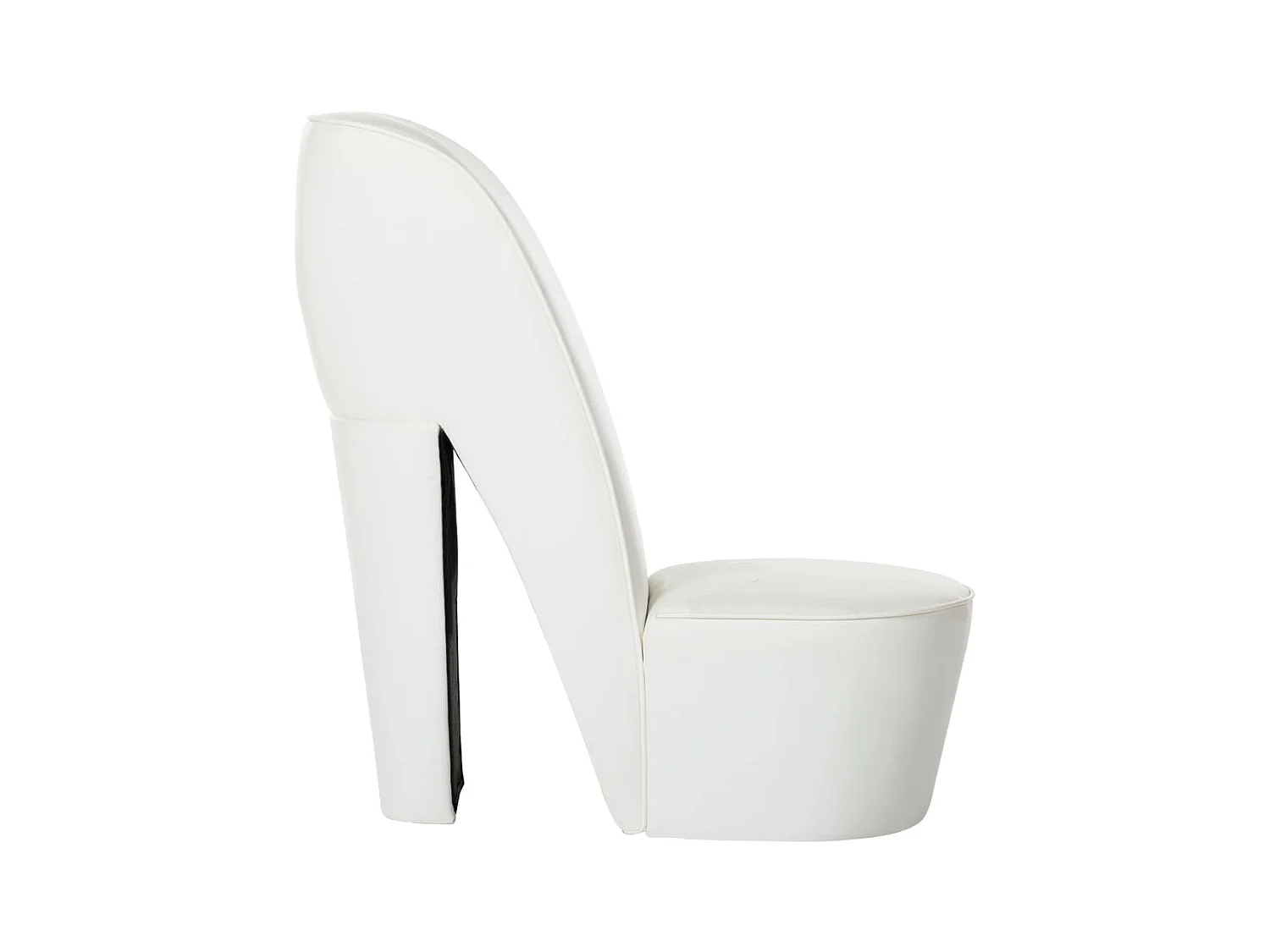 Chaise en forme de chaussure à talon haut Blanc Similicuir SEF48069