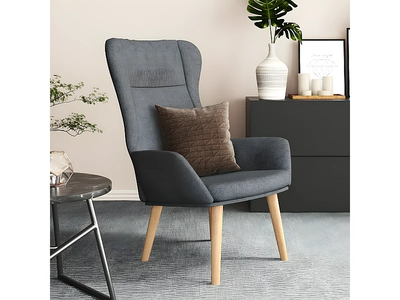 Chaise de relaxation Gris foncé Tissu SEF49938