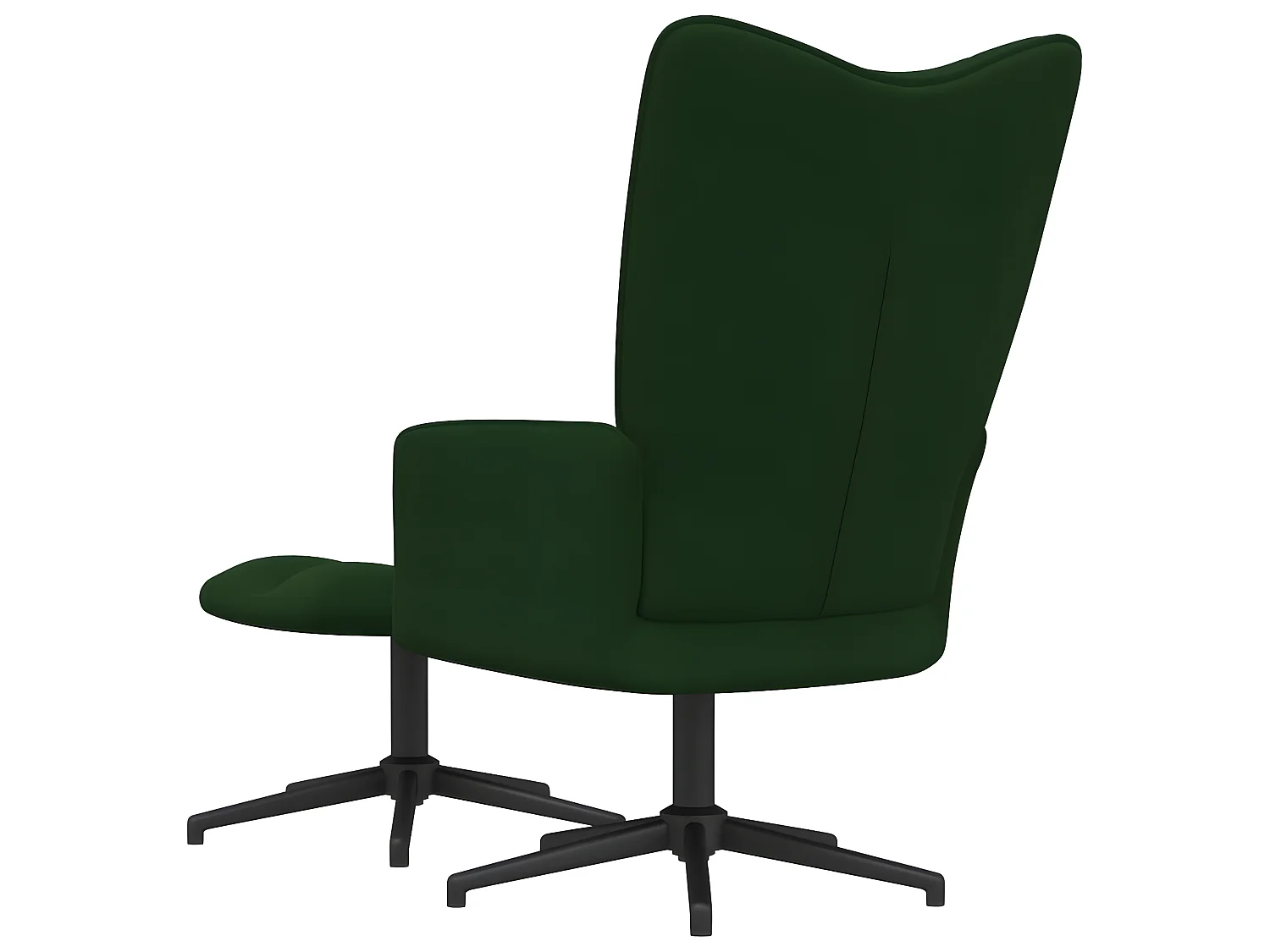 Relaxsessel | Fernsehsessel mit Hocker Dunkelgrün Samt -gkd478776