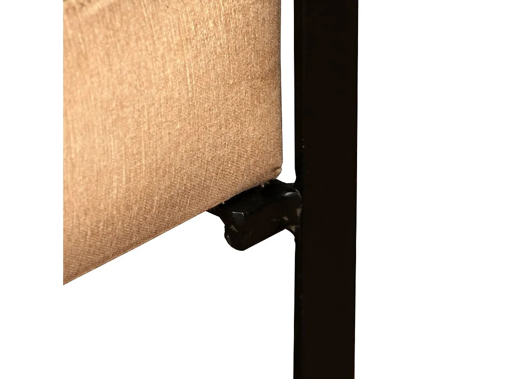 Chaise Marron Cuir véritable et toile SEF71806