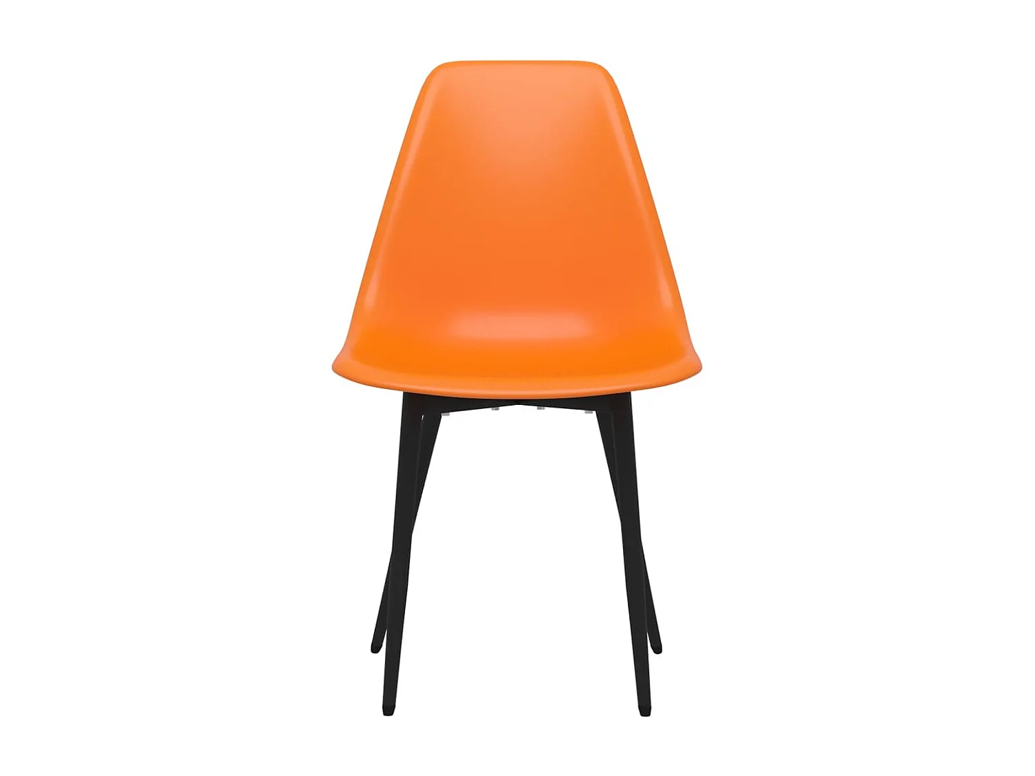 Lot de 2 Chaises à manger orange PP LSJ2496