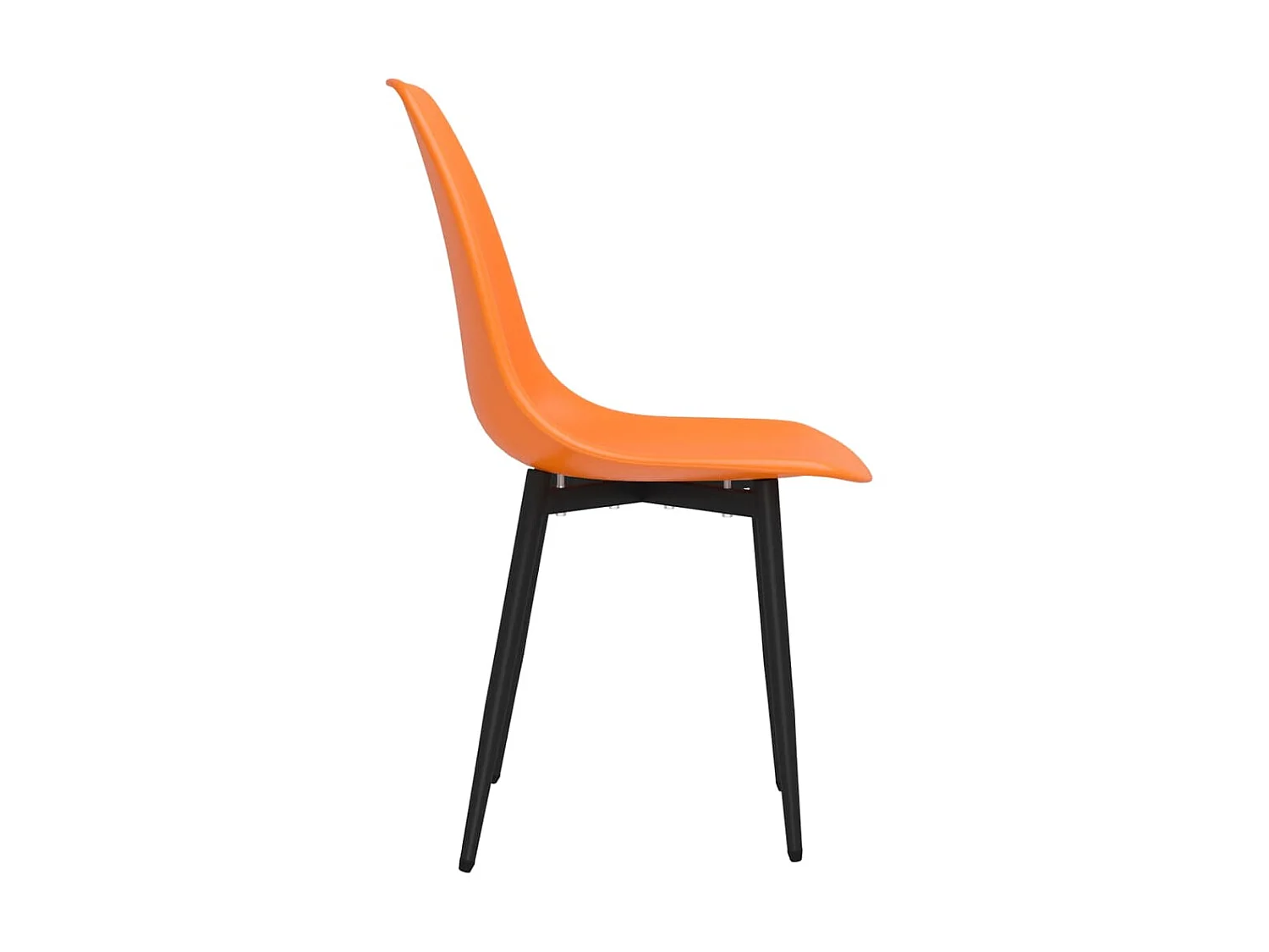 Lot de 2 Chaises à manger orange PP LSJ2496
