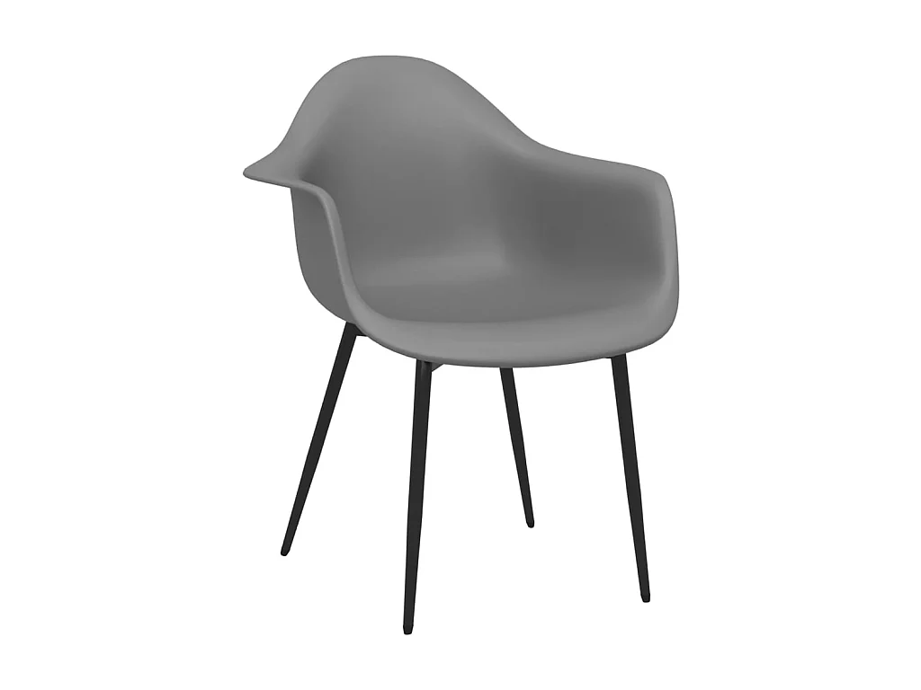 2er-set-Stühle| Esszimmerstühle Grau PP -gkd948347