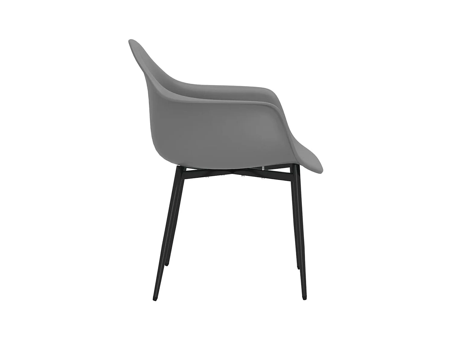2er-set-Stühle| Esszimmerstühle Grau PP -gkd948347