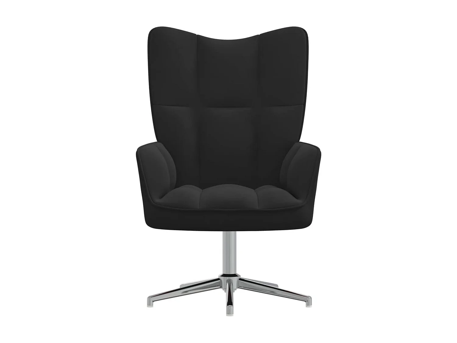 Chaise de relaxation Noir Velours SEF57227