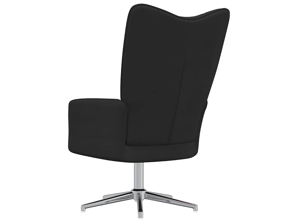 Chaise de relaxation Noir Velours SEF57227