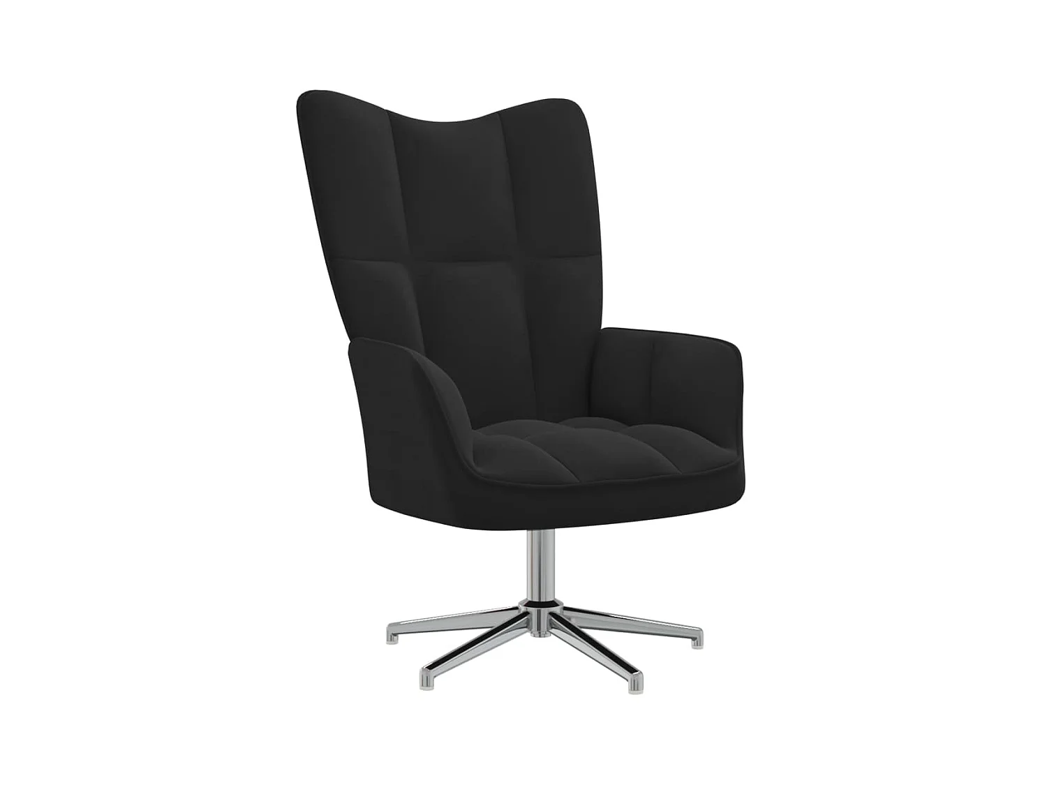 Chaise de relaxation Noir Velours SEF57227