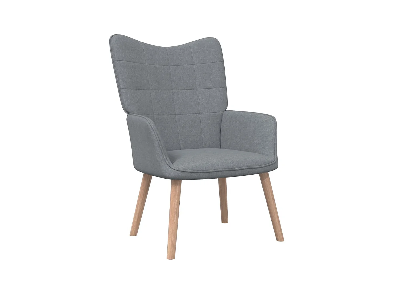 Relaxstoel met voetenbank stof lichtgrijs NL498643