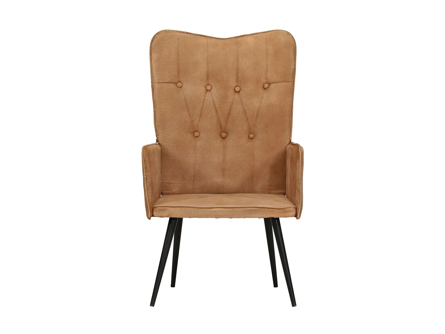 Chaise à oreilles Marron Toile SEF48013