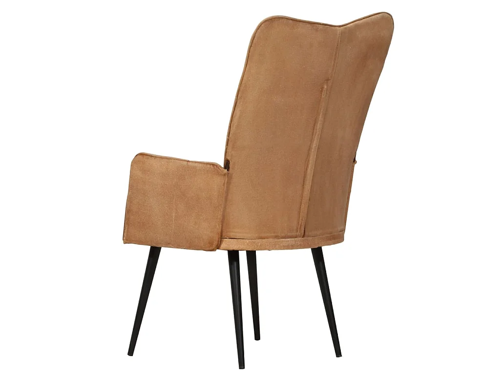 Chaise à oreilles Marron Toile SEF48013