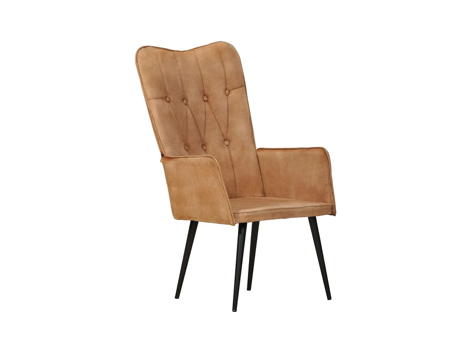 Chaise à oreilles Marron Toile SEF48013
