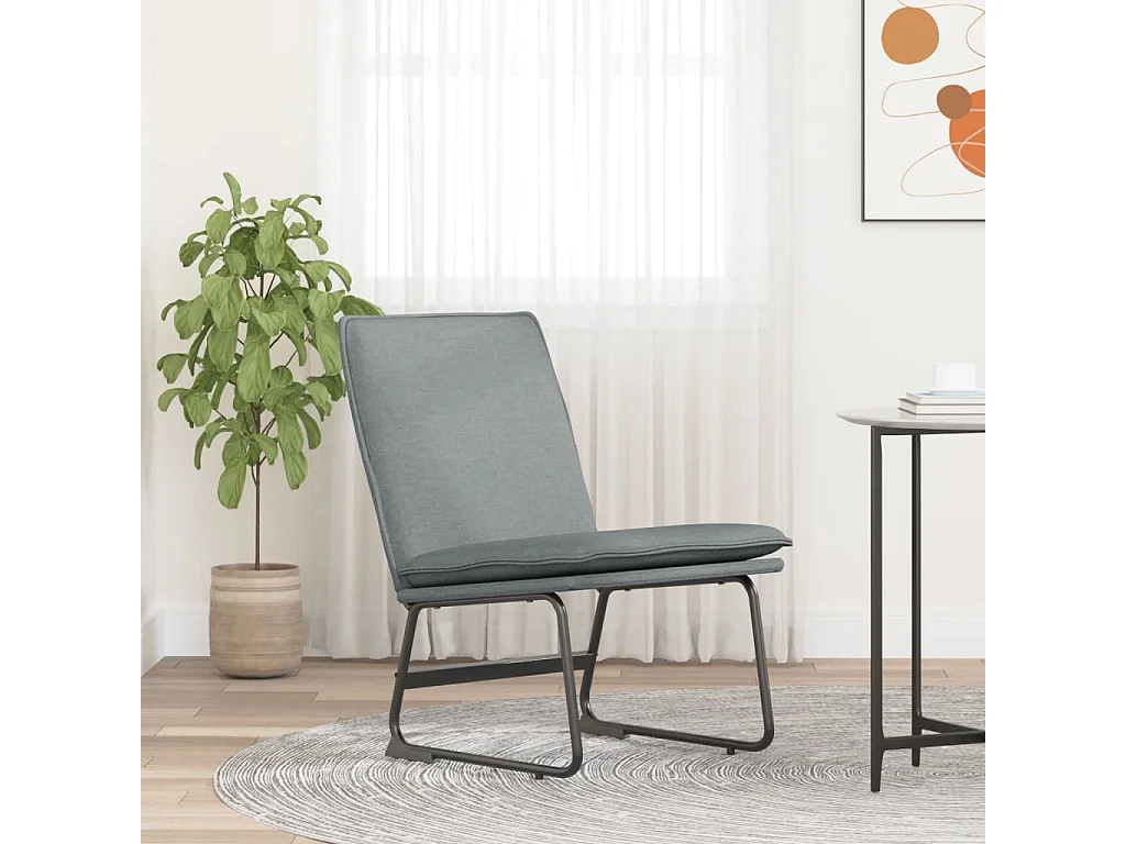 Chaise longue Gris clair 52x75x76 cm Tissu SEF88194