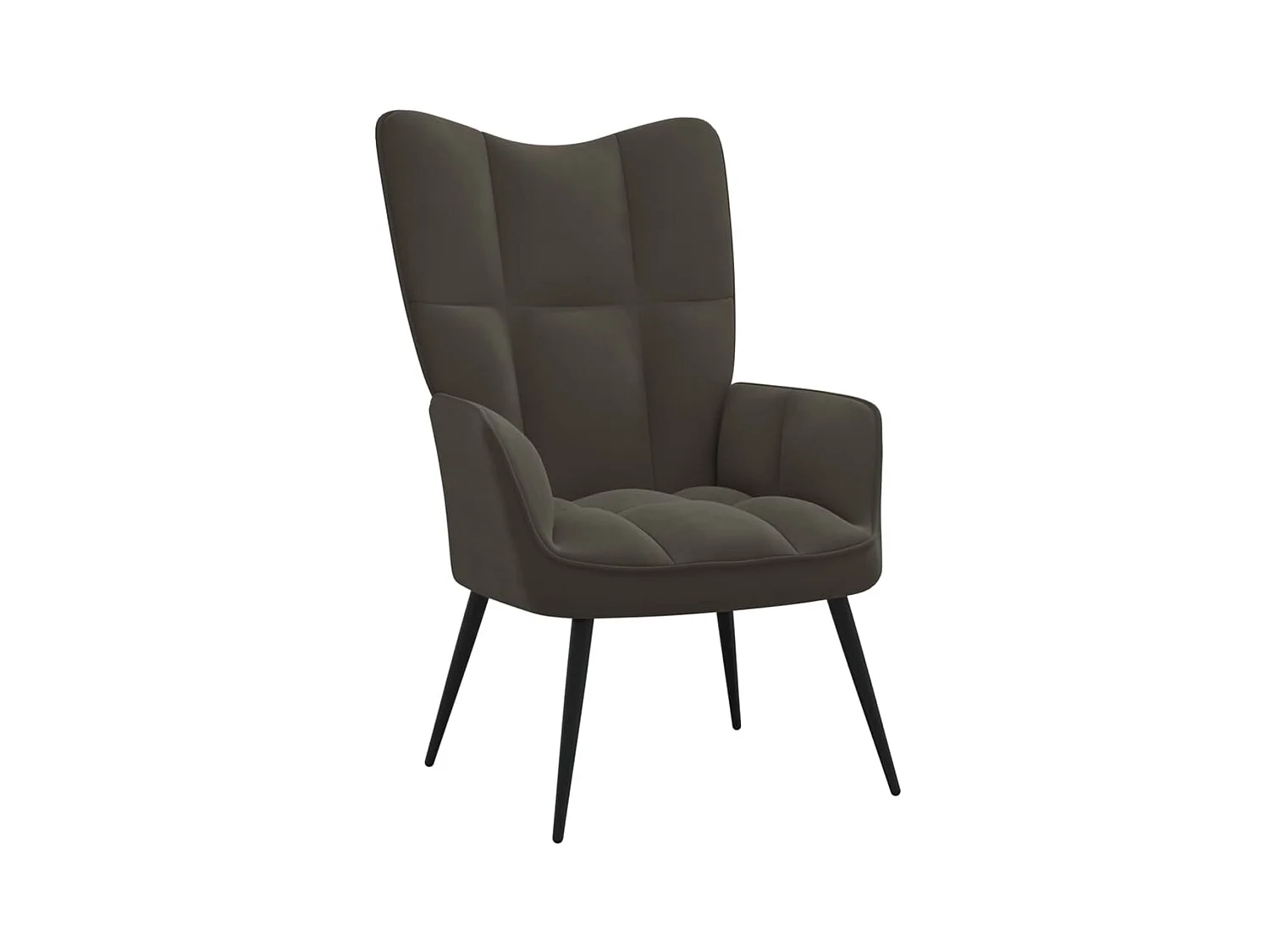 Chaise de relaxation Gris foncé Velours SEF57701