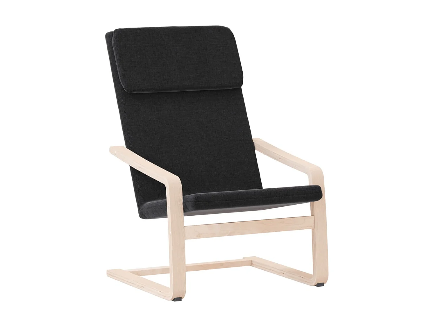 Chaise de relaxation Noir Tissu SEF43859