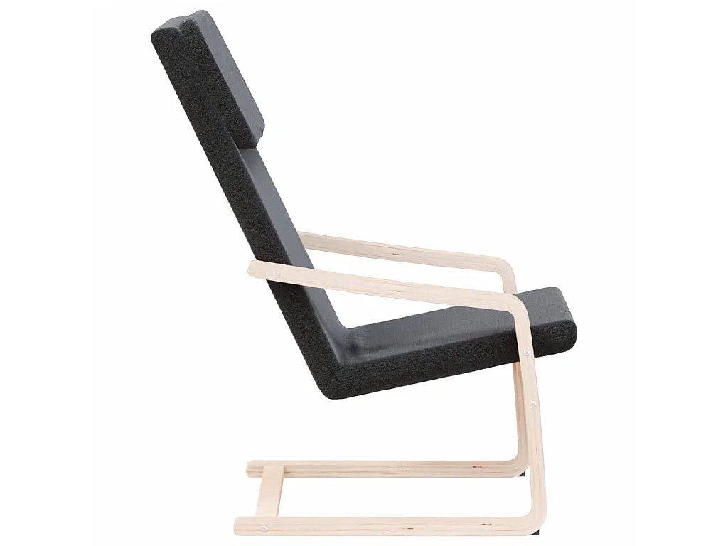 Chaise de relaxation Noir Tissu SEF43859