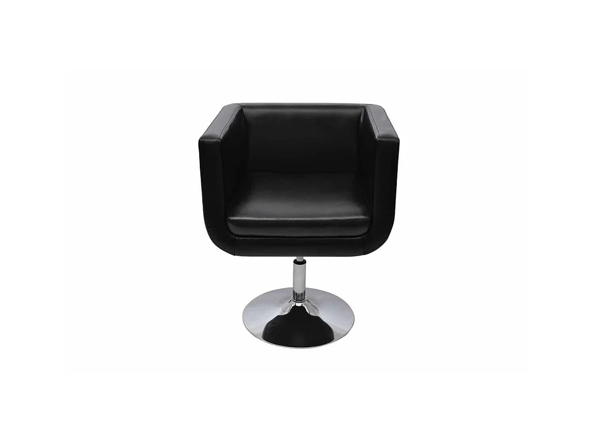 Tabourets de bar lot de 2 cuir artificiel noir SEF94638