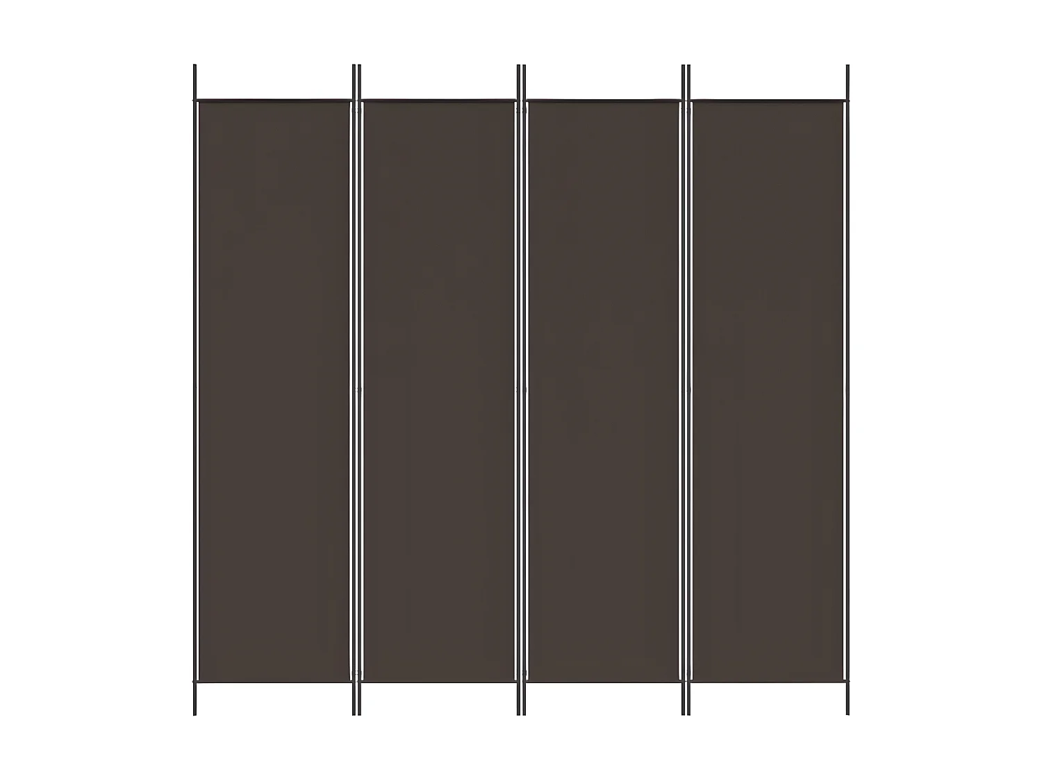 Paravent 4 panneaux Marron 200x200 cm Tissu WVGQ7387