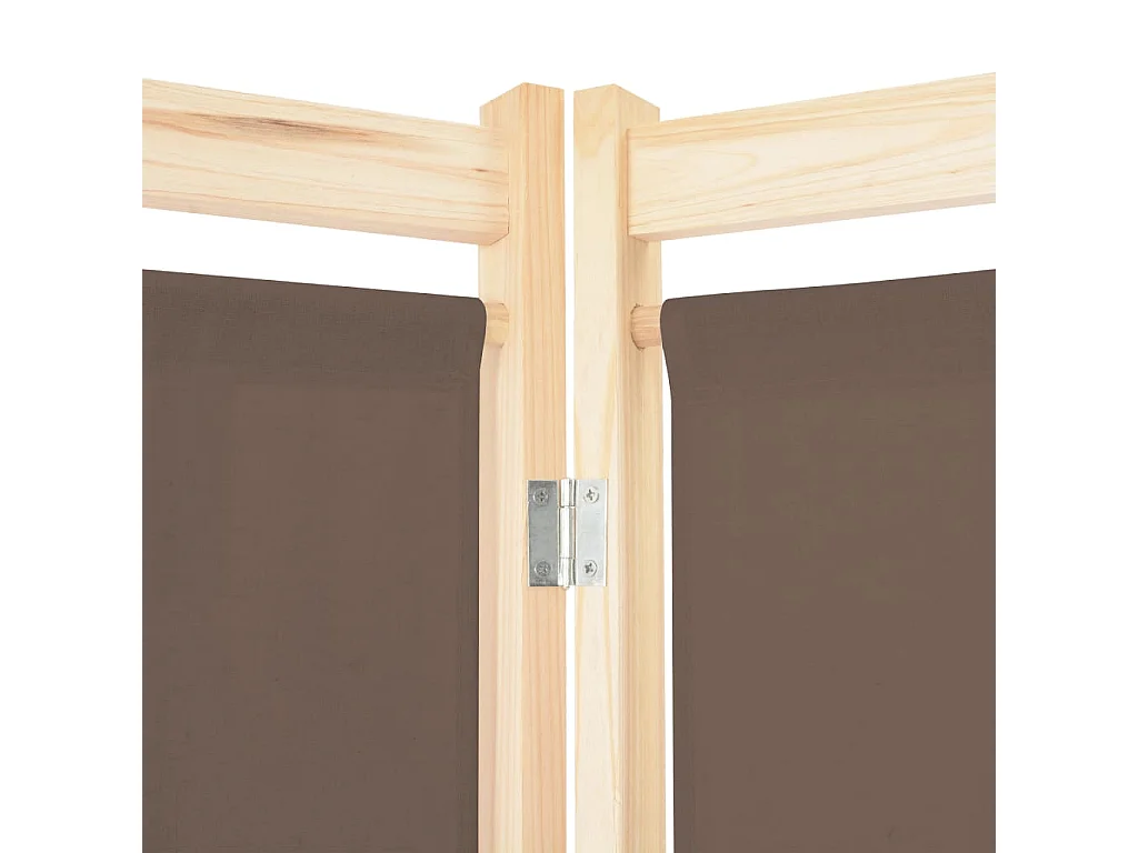 Paravent 6 panneaux Marron 240 x 170 x 4 cm Tissu WVGQ6807