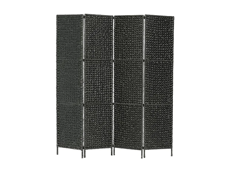 Biombo - Divisória com 4 painéis 154x160 cm jacinto de água preto PT578640