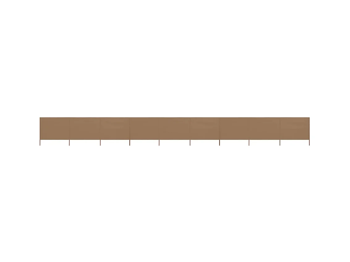 Paravent 9 panneaux Tissu 1200 x 120 cm Taupe WVGQ8538