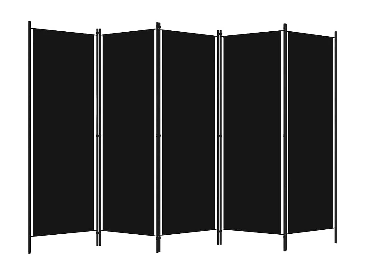 Paravent 5 panneaux Noir 250x180 cm WVGQ2323