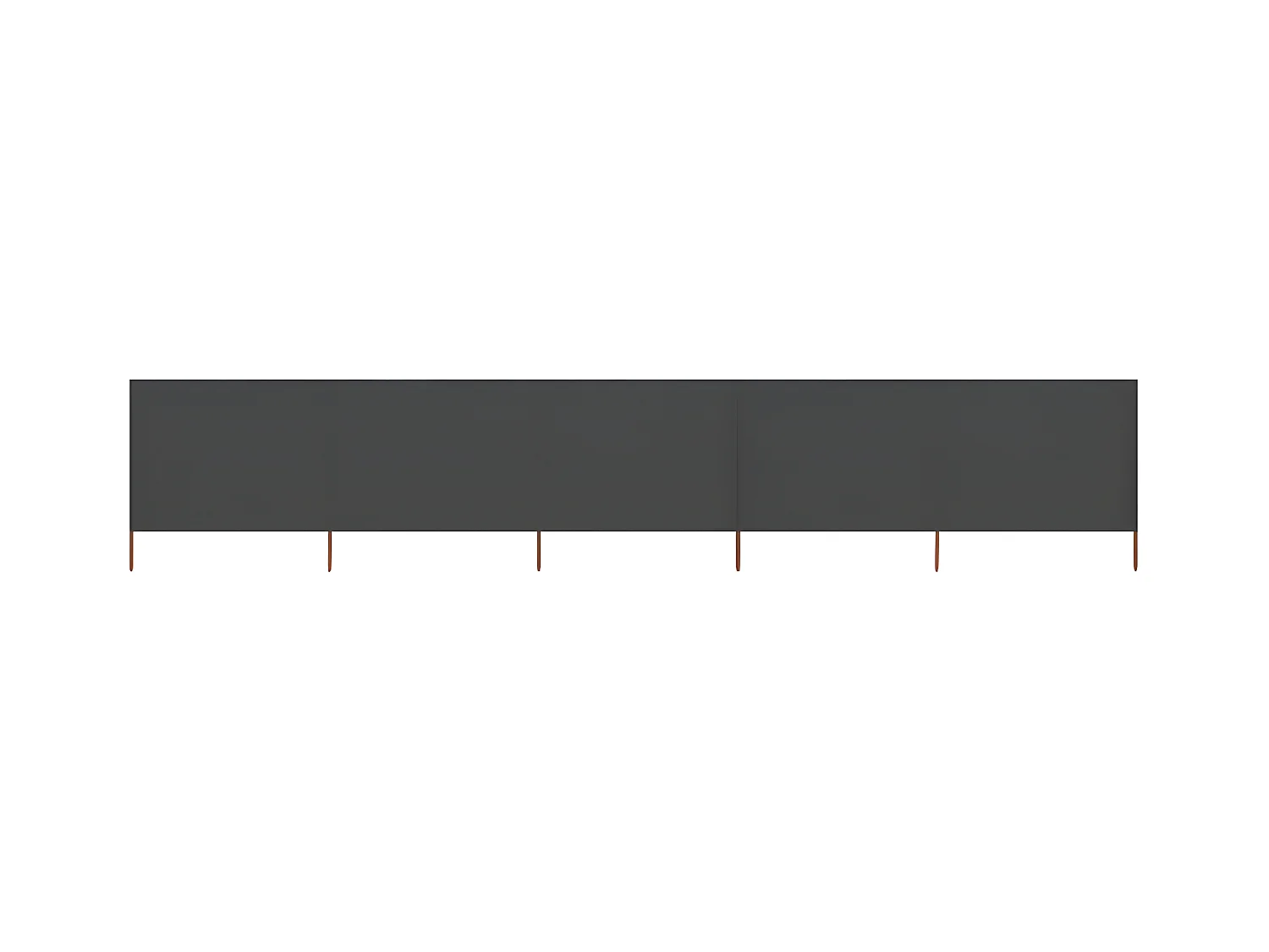 Paravent 5 panneaux Tissu 600 x 160 cm Anthracite WVGQ3358