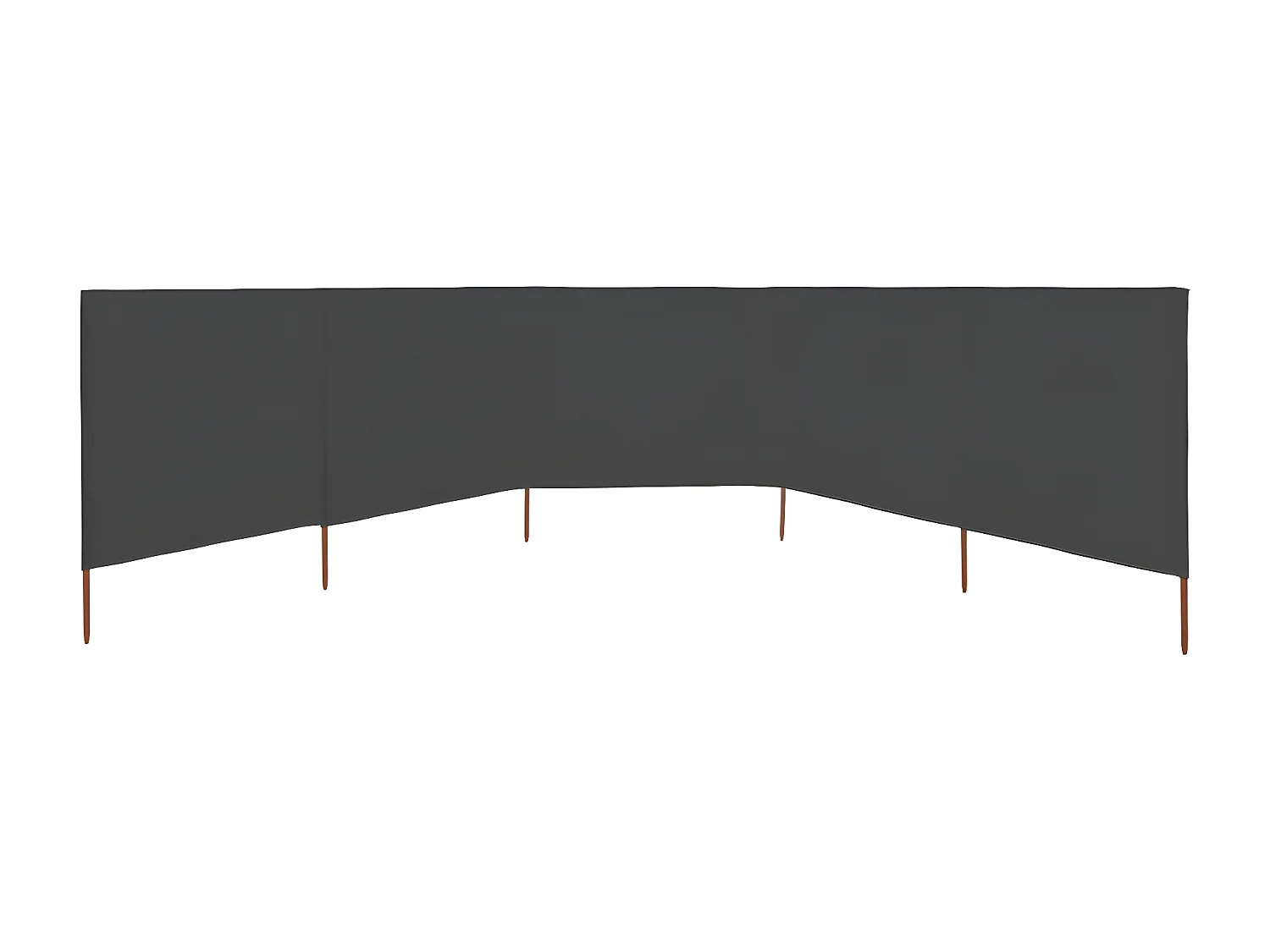 Paravent 5 panneaux Tissu 600 x 160 cm Anthracite WVGQ3358