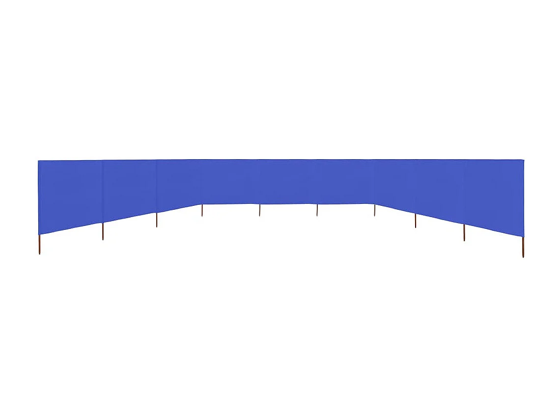 Paravent 9 panneaux Tissu 1200 x 120 cm Bleu azuré WVGQ4513