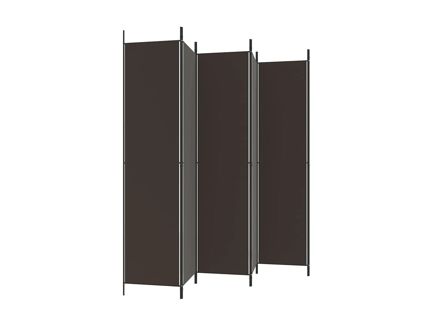 Paravent 6 panneaux Marron 300x220 cm Tissu WVGQ9044