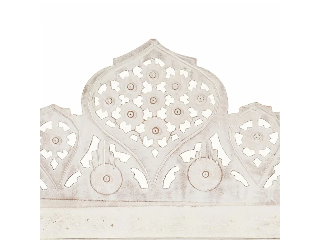 Paravent 4 panneaux Blanc 160x165 cm Bois manguier WVGQ8786