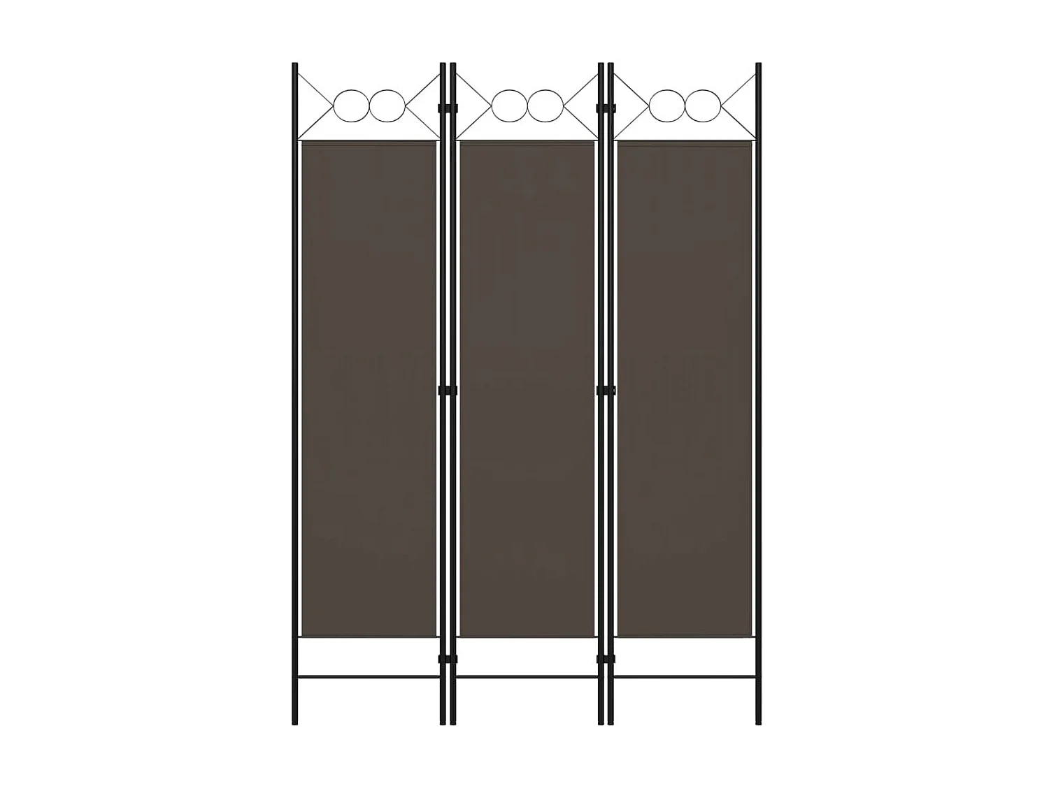 Biombo - Divisória de quarto com 3 painéis 120x180 cm antracite PT724777