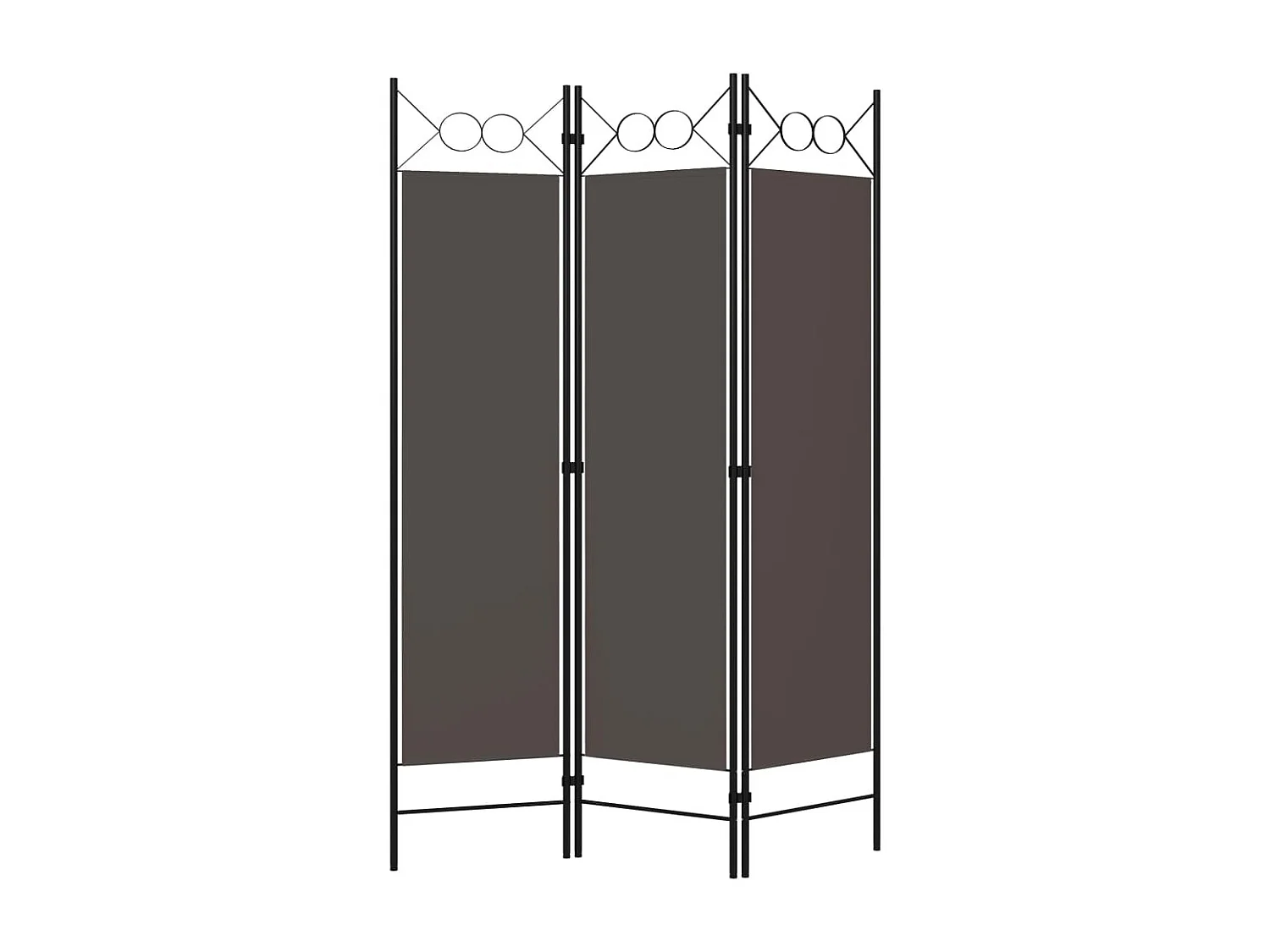Biombo divisor de 3 paneles gris antracita 120x180 cm ES113514