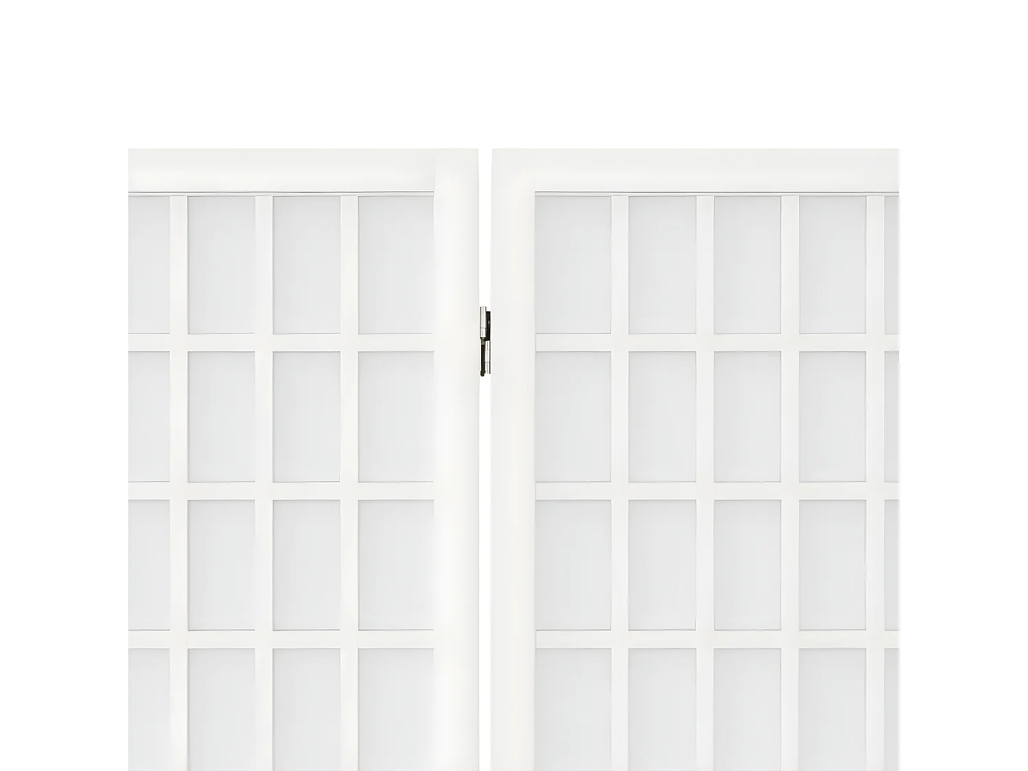 Biombo plegable con 4 paneles estilo japonés blanco 160x170 cm ES654972