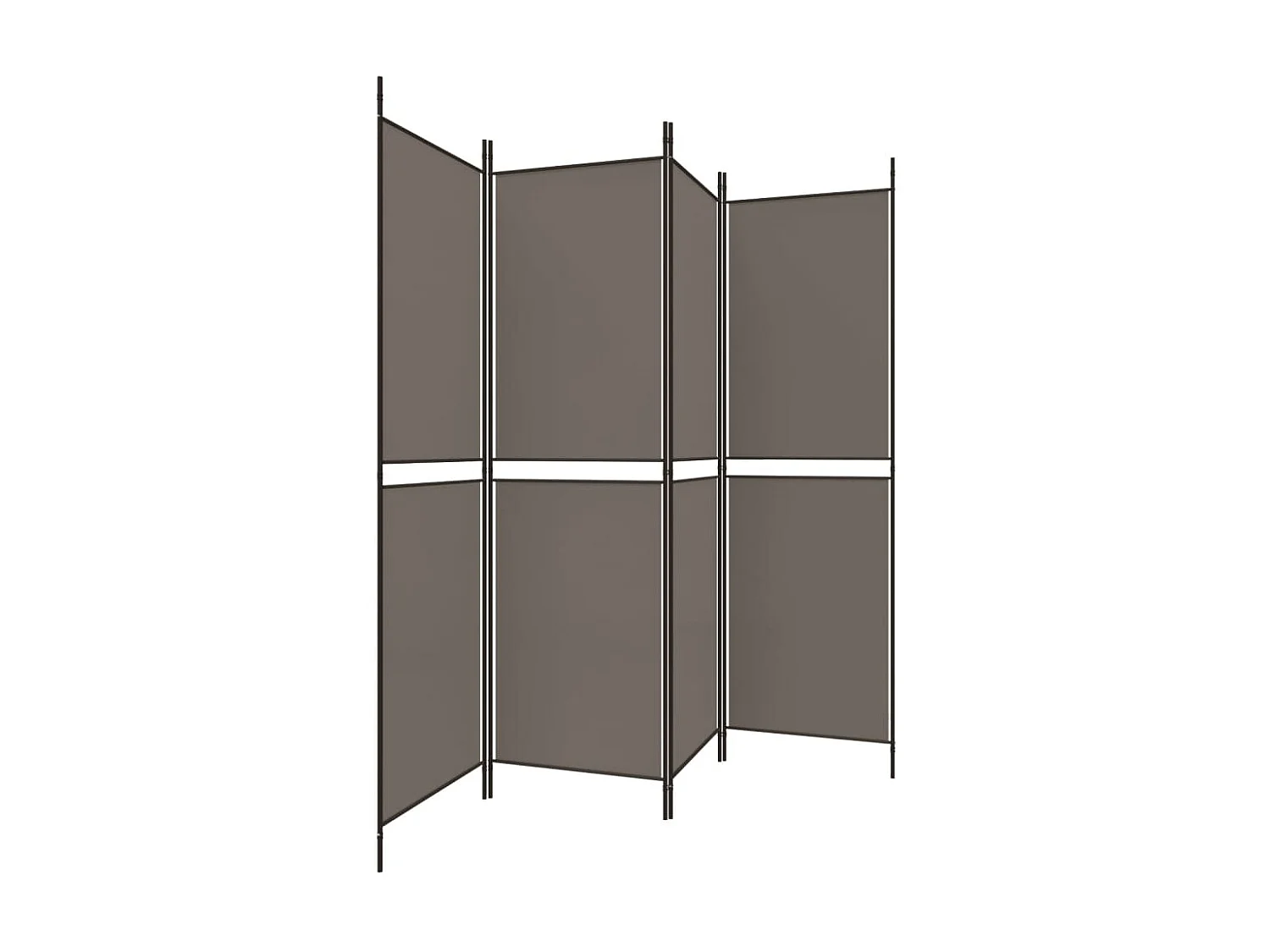Paravent 4 panneaux Anthracite 200x180 cm Tissu WVGQ7803