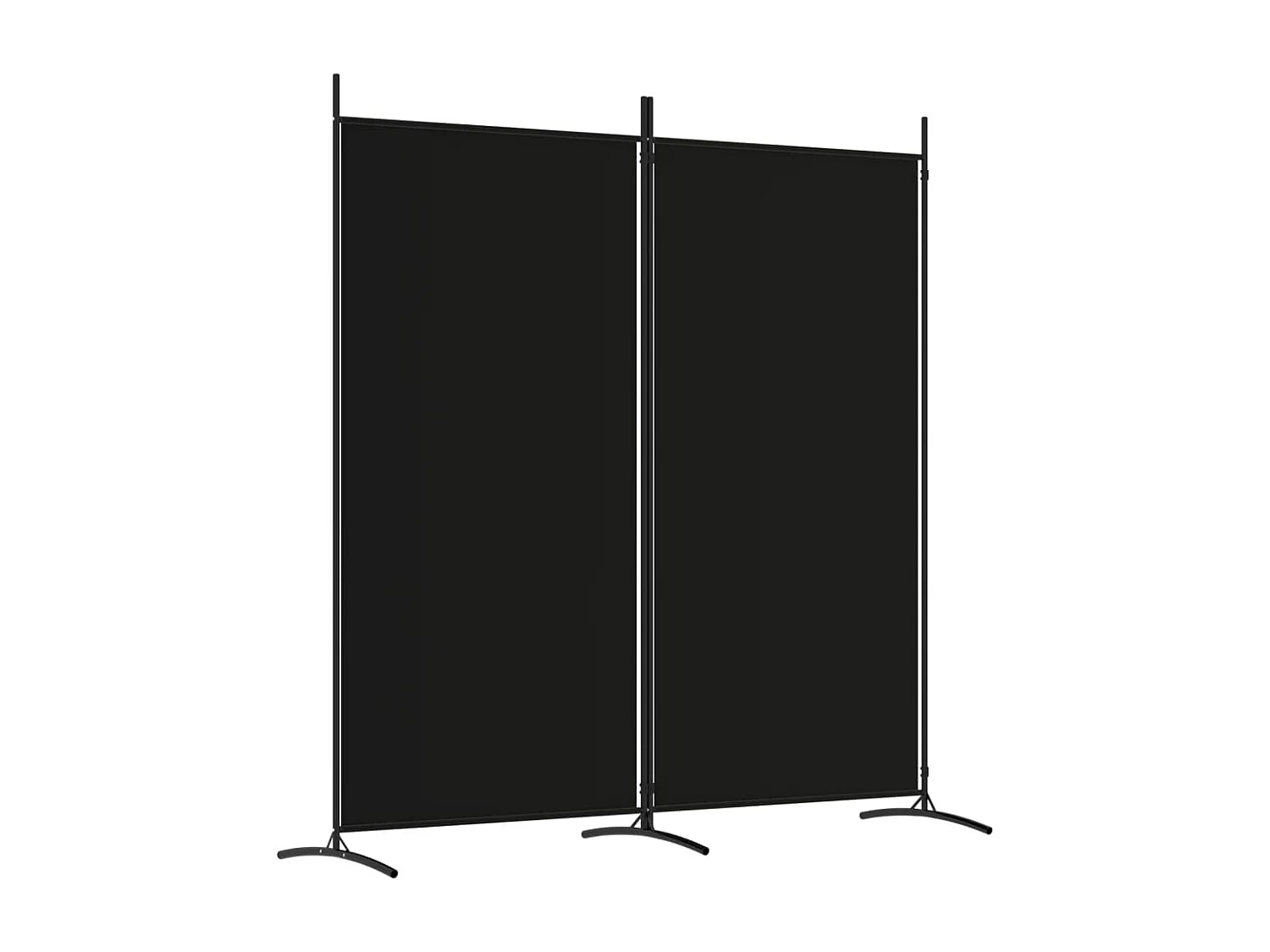 Paravent 2 panneaux Noir 175x180 cm Tissu WVGQ7137