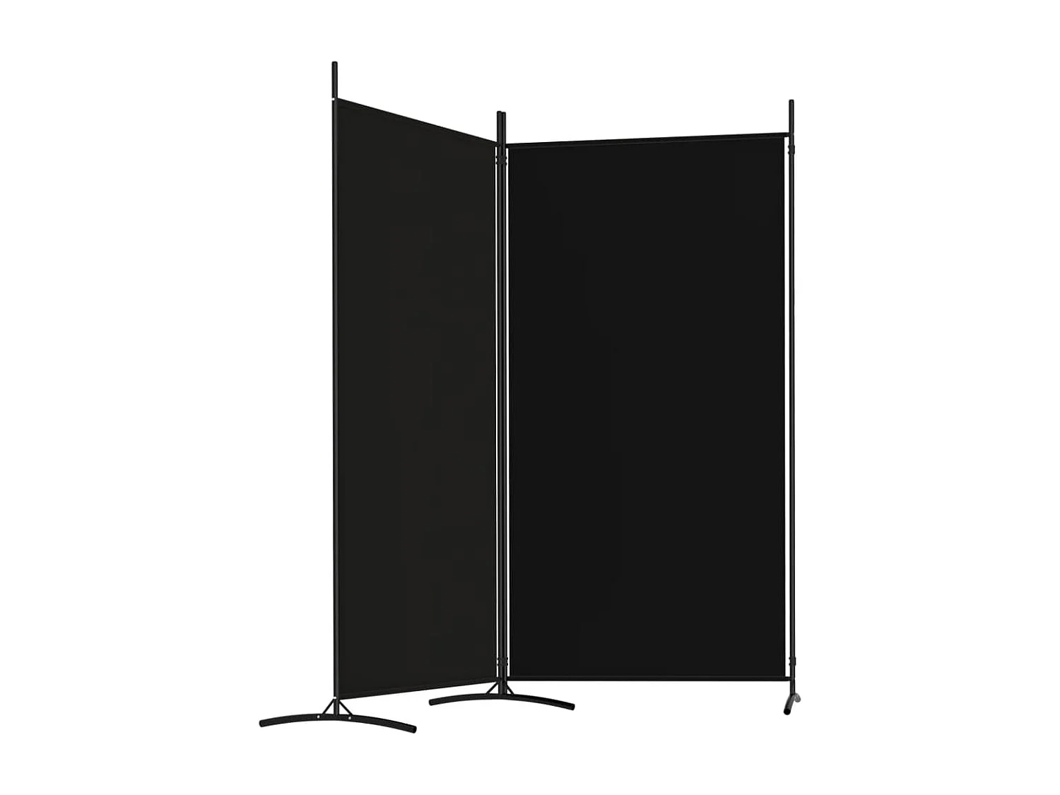 Paravent 2 panneaux Noir 175x180 cm Tissu WVGQ7137