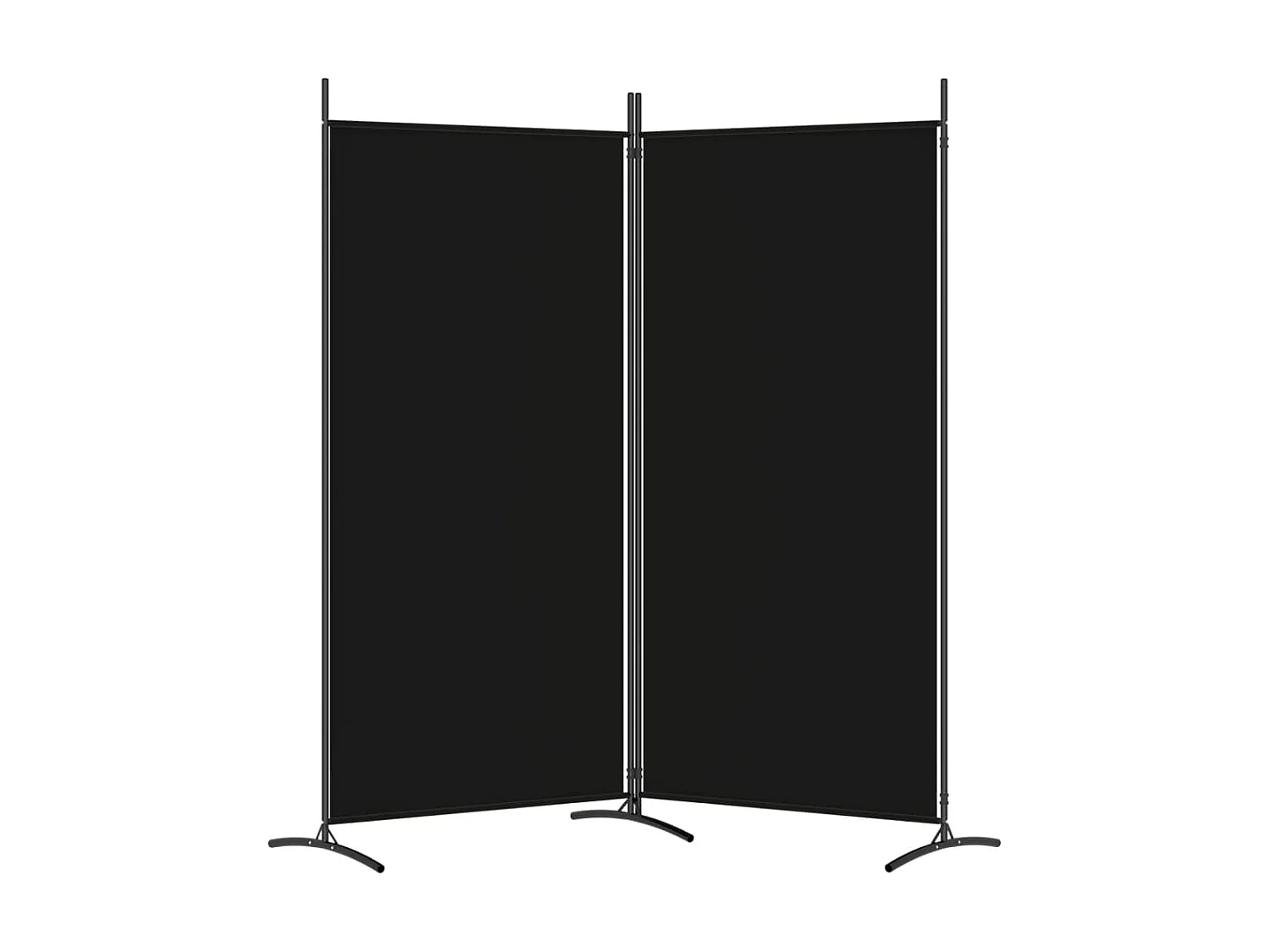 Paravent 2 panneaux Noir 175x180 cm Tissu WVGQ7137