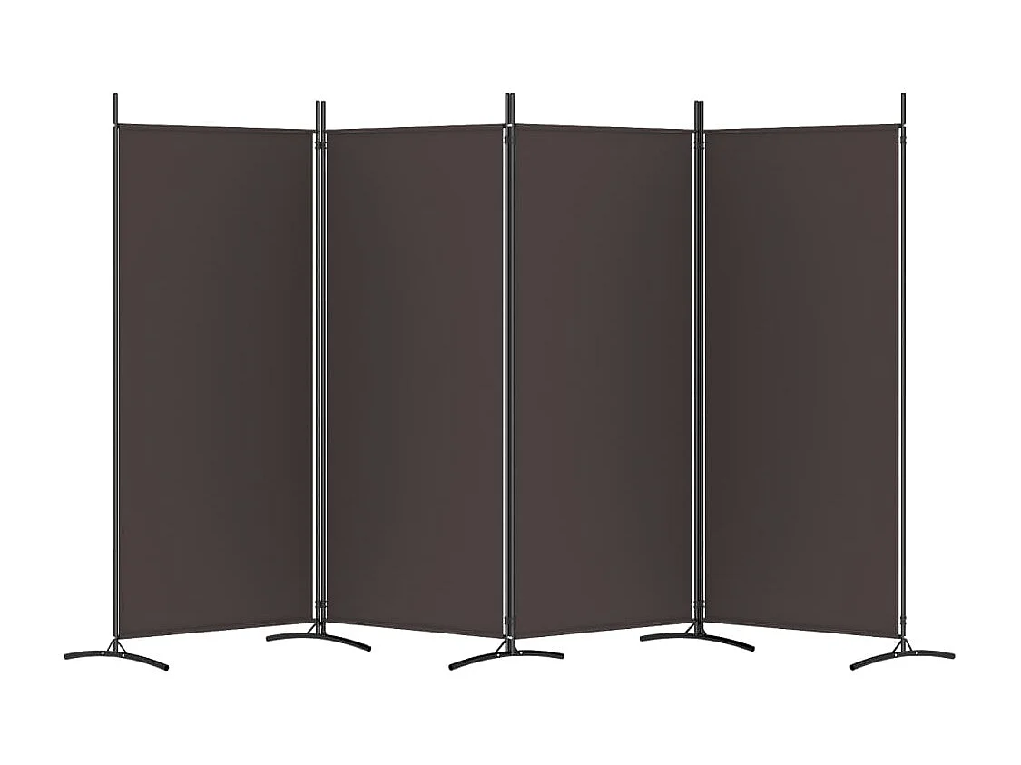 Paravent 4 panneaux Marron 346x180 cm Tissu WVGQ5982
