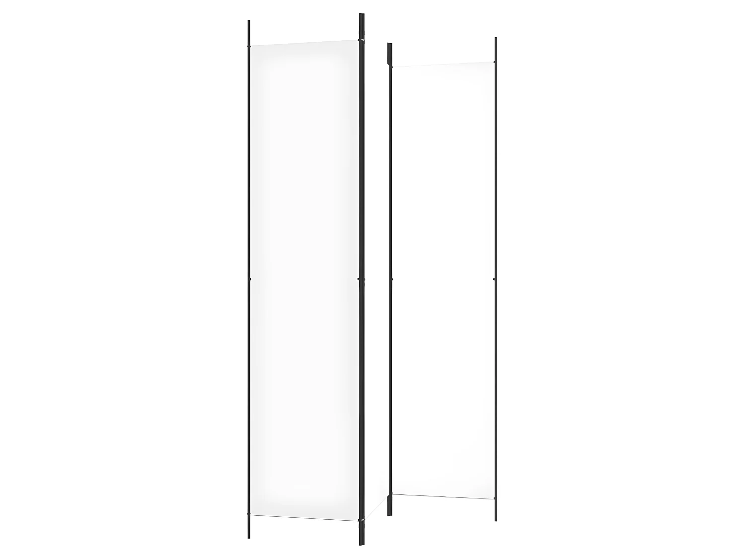 Paravent 3 panneaux Blanc 150x220 cm Tissu WVGQ3442