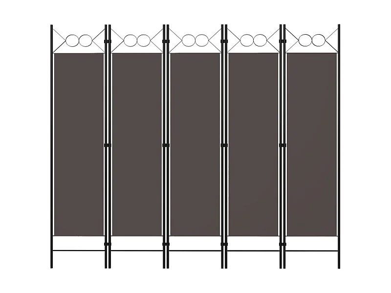 Paravent 5 panneaux Anthracite 200x180 cm WVGQ1685