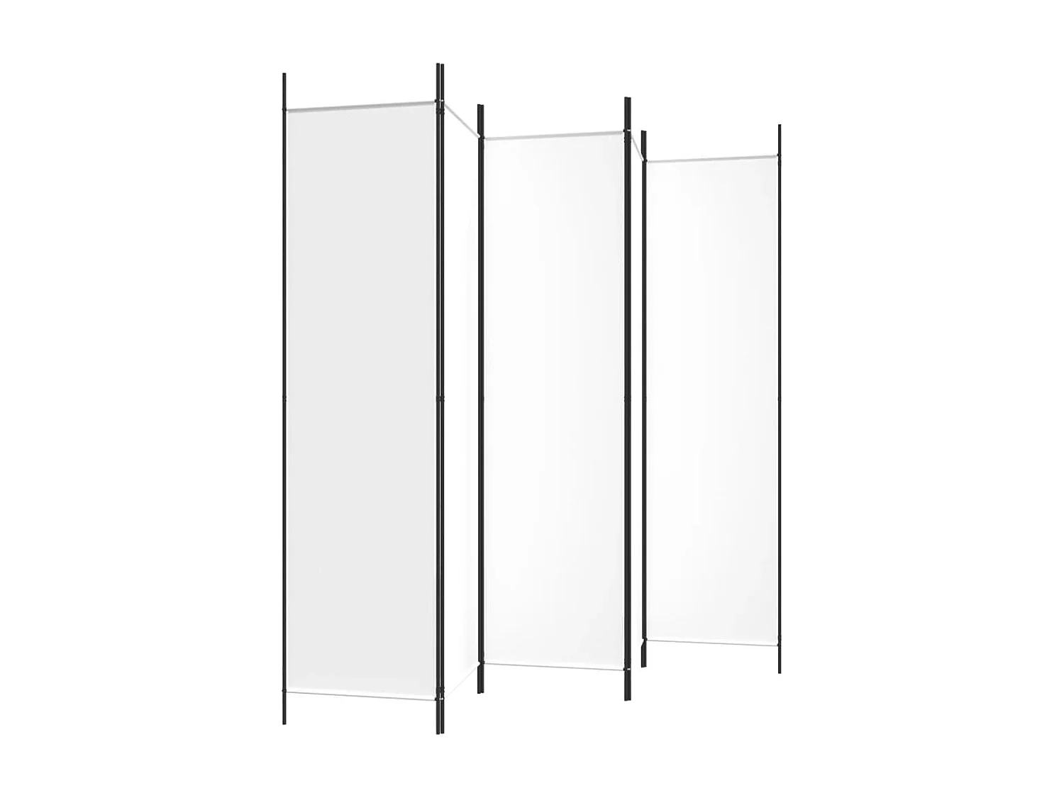 Paravent 5 panneaux Blanc 250x200 cm Tissu WVGQ8935