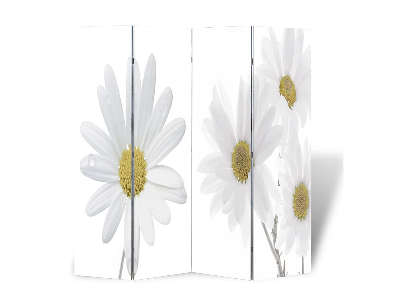 Biombo dobrável com estampa de flores 160x170 cm PT552474