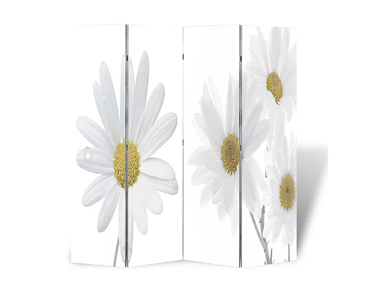 Biombo dobrável com estampa de flores 160x170 cm PT552474