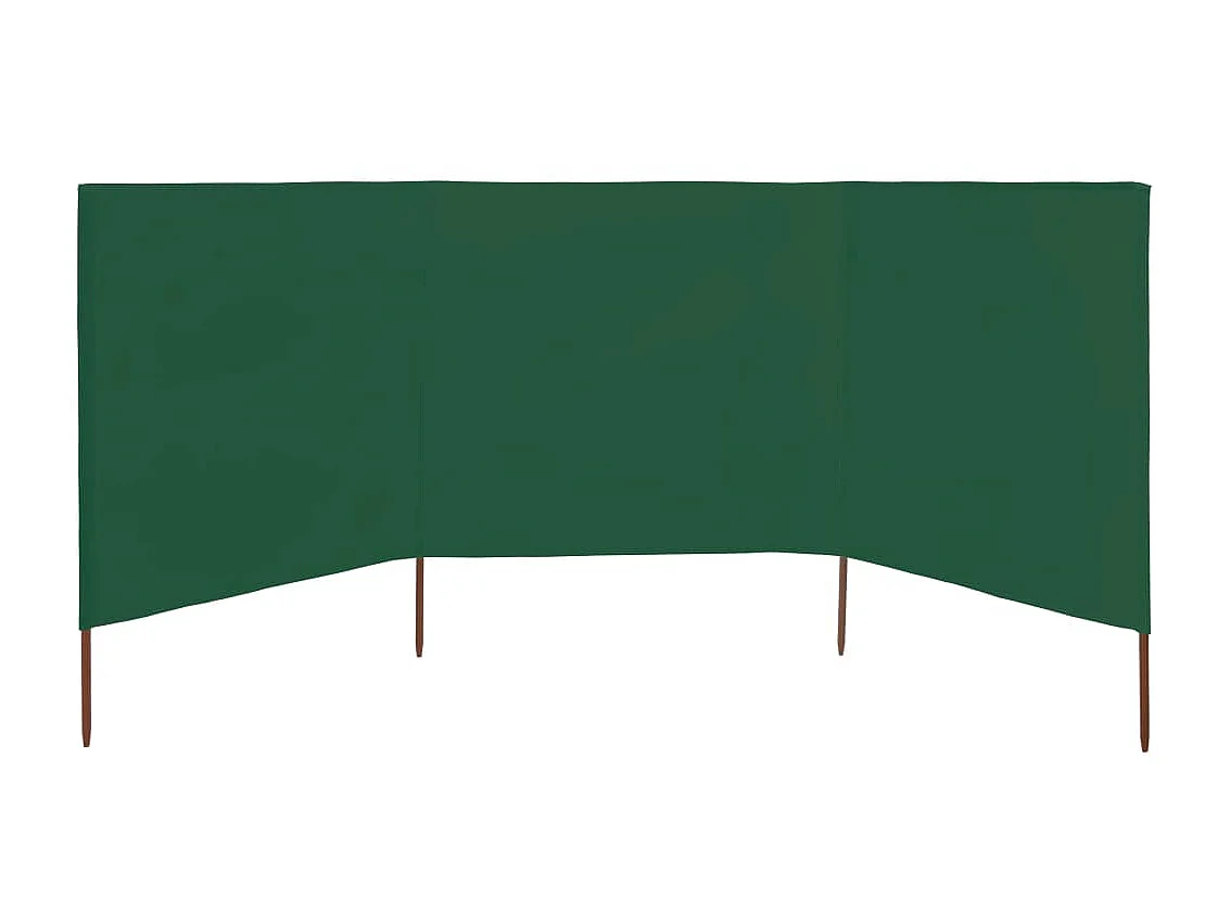 Biombo - Para-vento com 3 painéis em tecido 400x80 cm verde PT282917