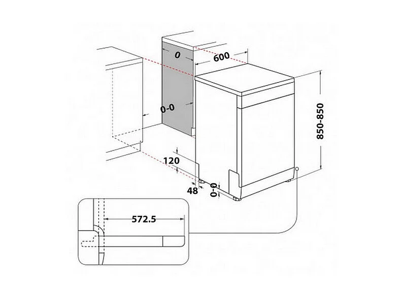 Lave-vaisselle 60 cm WHIRLPOOL WFC3C34X