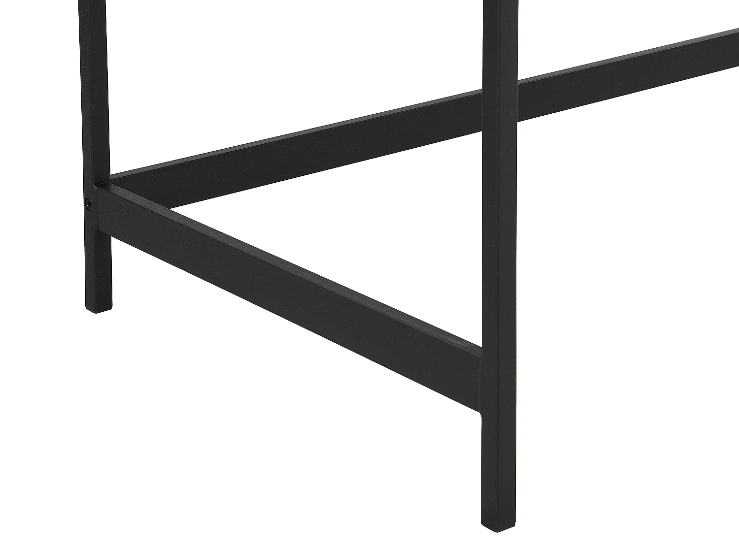 Ladekast met 2 lades - Mdf en staal - Kleur: naturel en zwart - CARATANA