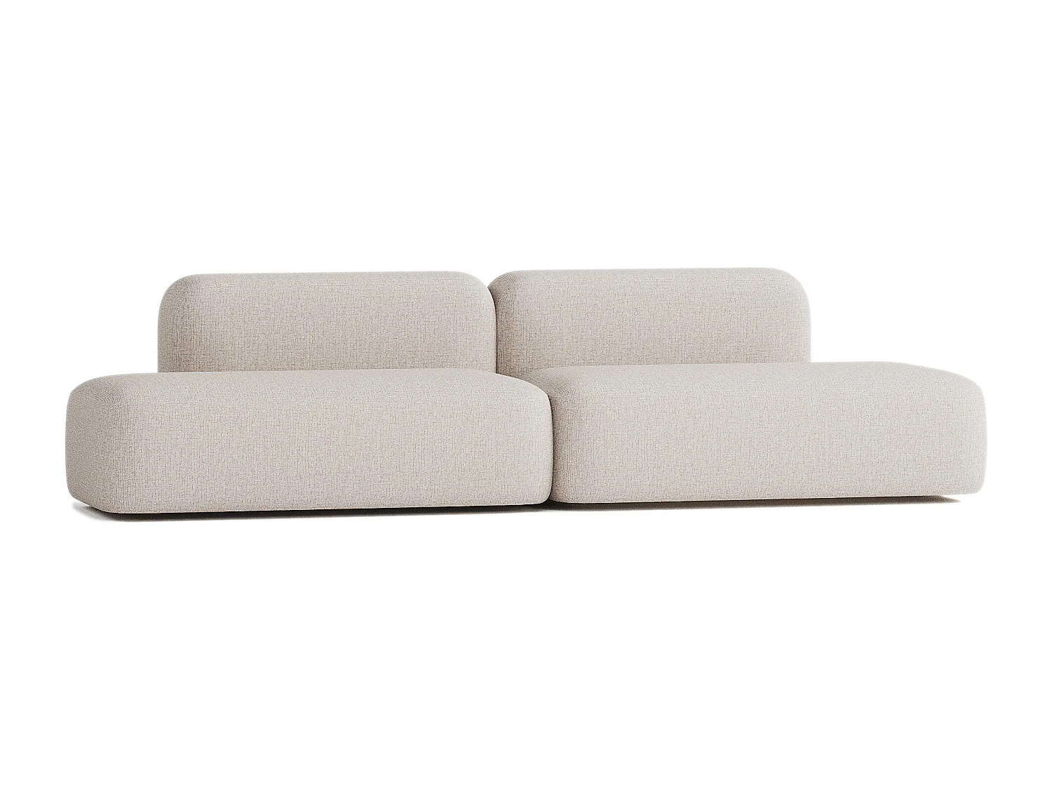 Canapé Modulable Max 4 places en Tissu Beige