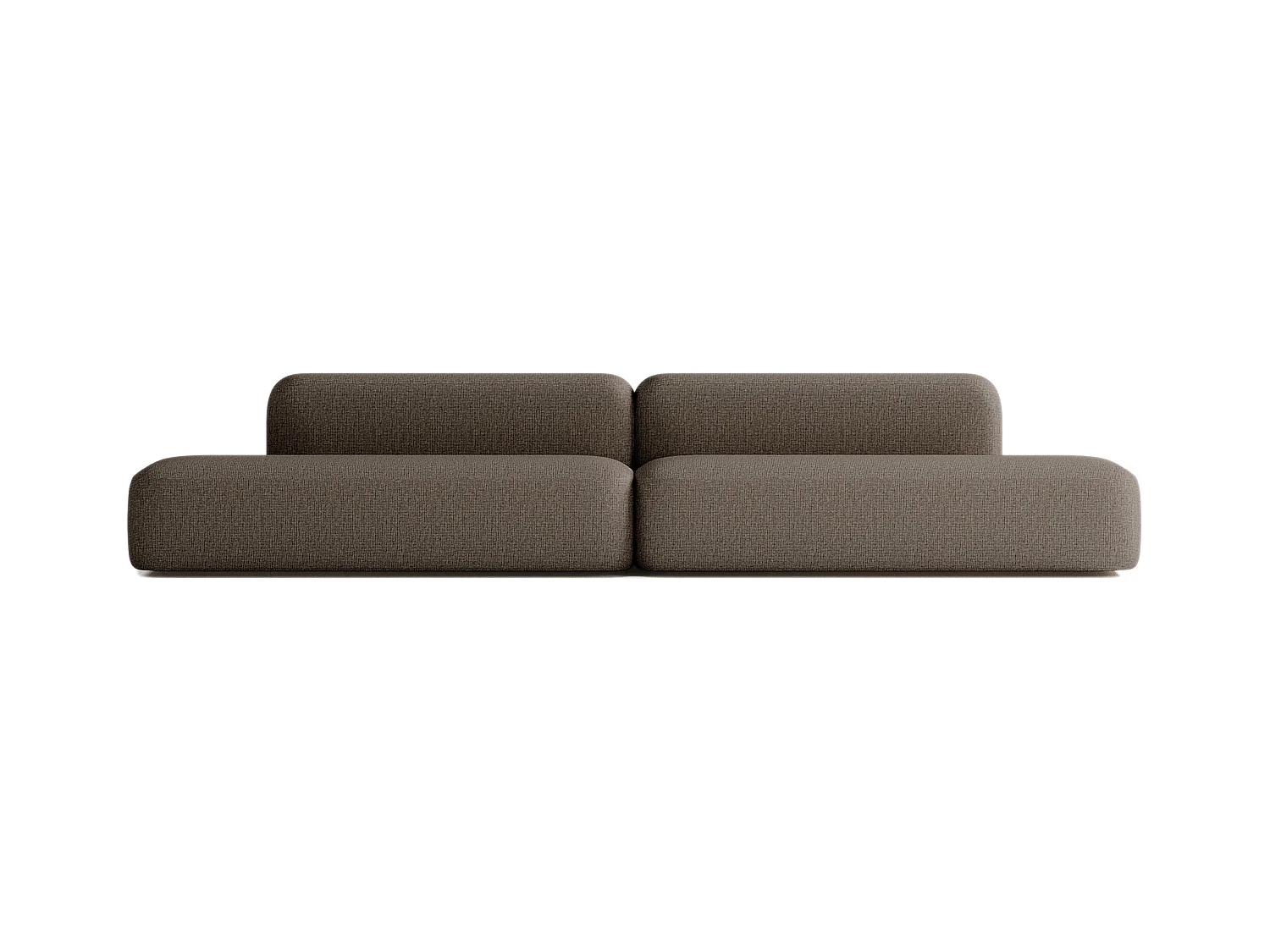 Canapé Modulable Max 6 places en Tissu Marron